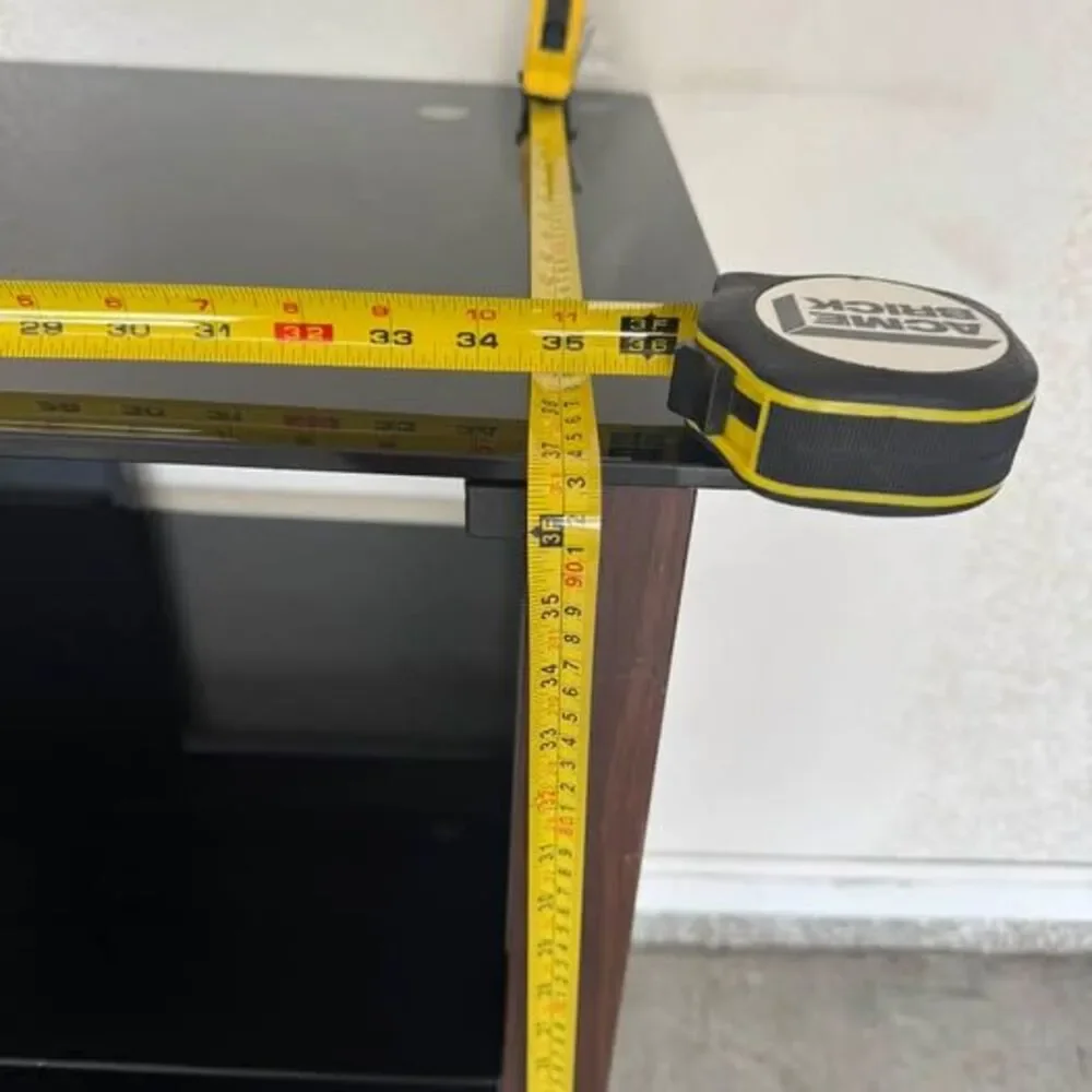 Tv stand 4-Tier Glass and Wood Audio Media Rack